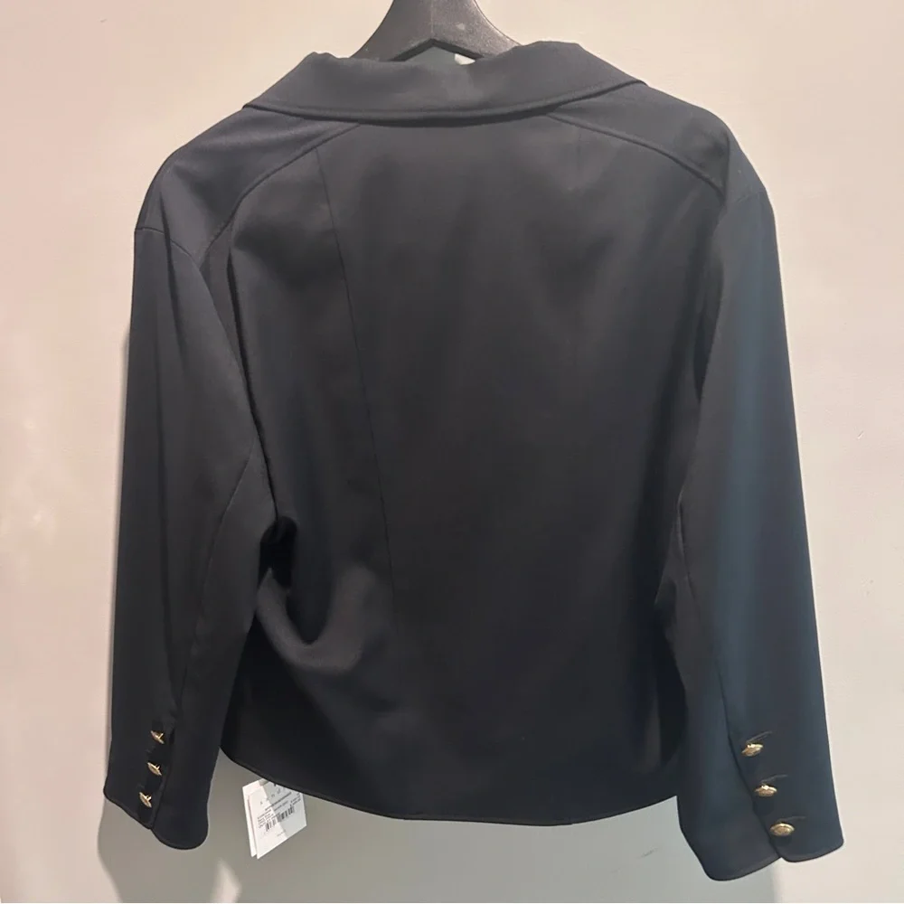 Sandro cropped Military Navy Blazer - Picture 5 of 10